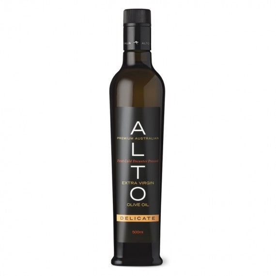 Olive Oil, ALTO Delicate Extra Virgin 500mL, Crookwell NSW (New Size)