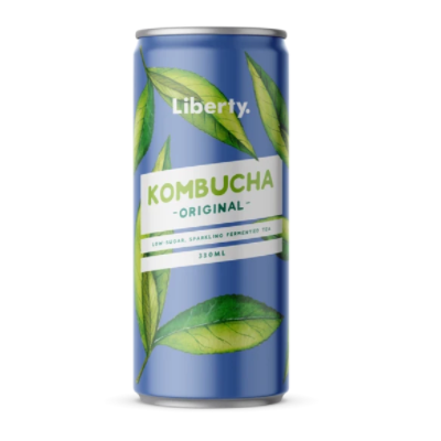 Kombucha, Liberty Original 330mL Can (4-Pack)