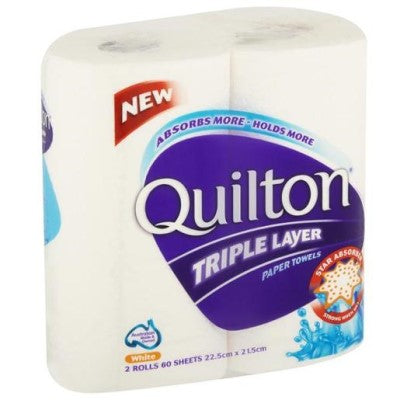 Paper Towel, Quilton Triple Layered Twin Pack