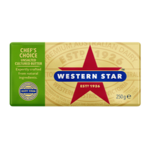 Butter, Western Star Unsalted Block 250g